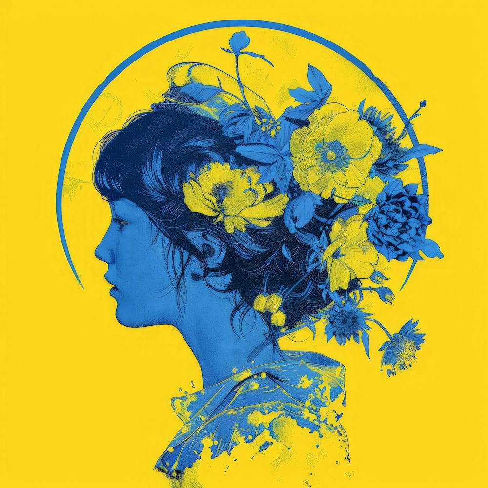 Girl With Flowers In Her Hair