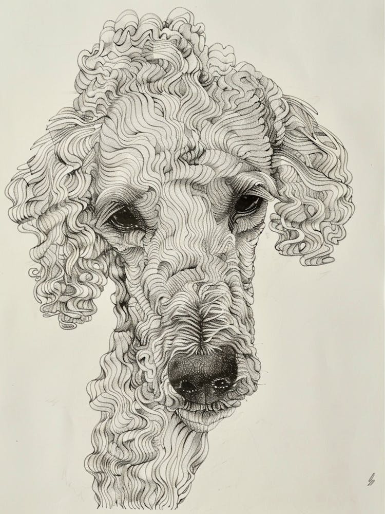 Poodle Dog Wavy Lines 3