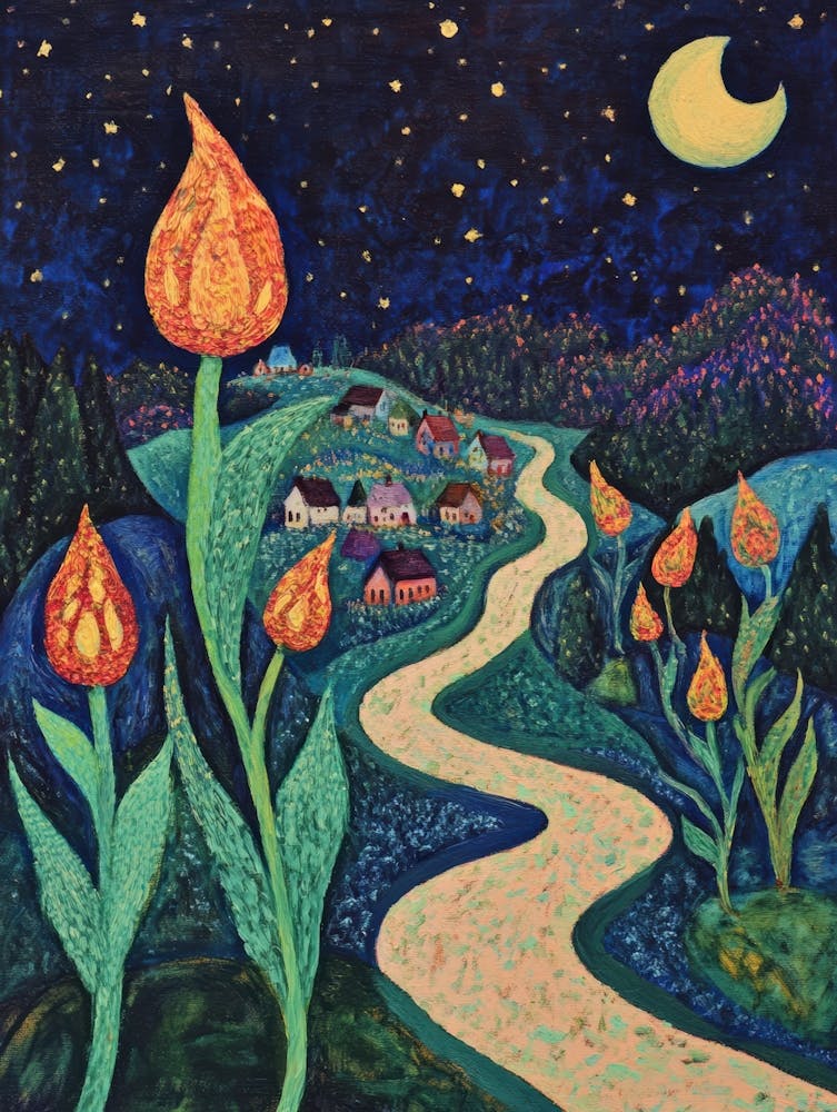 Tulips At Night 6