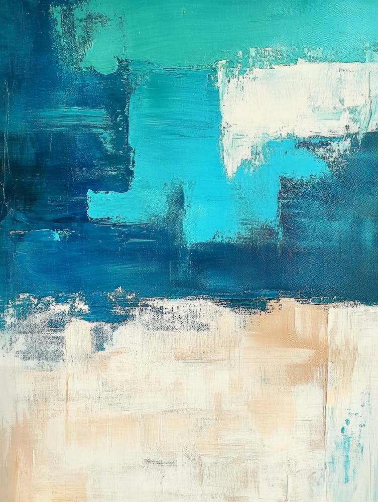Teal And Beige 1