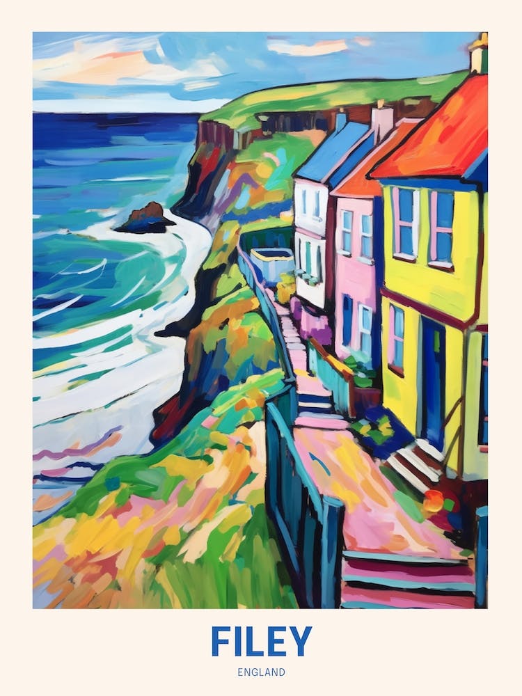 Filey England 2 Uk Travel Poster