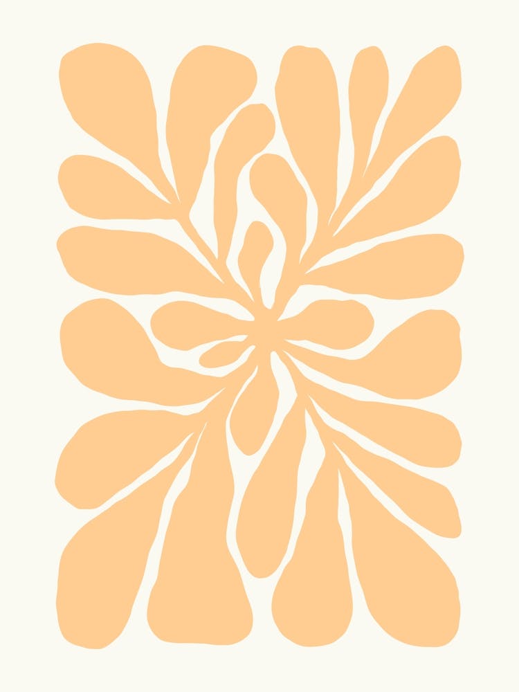 Abstract Botanical Orange