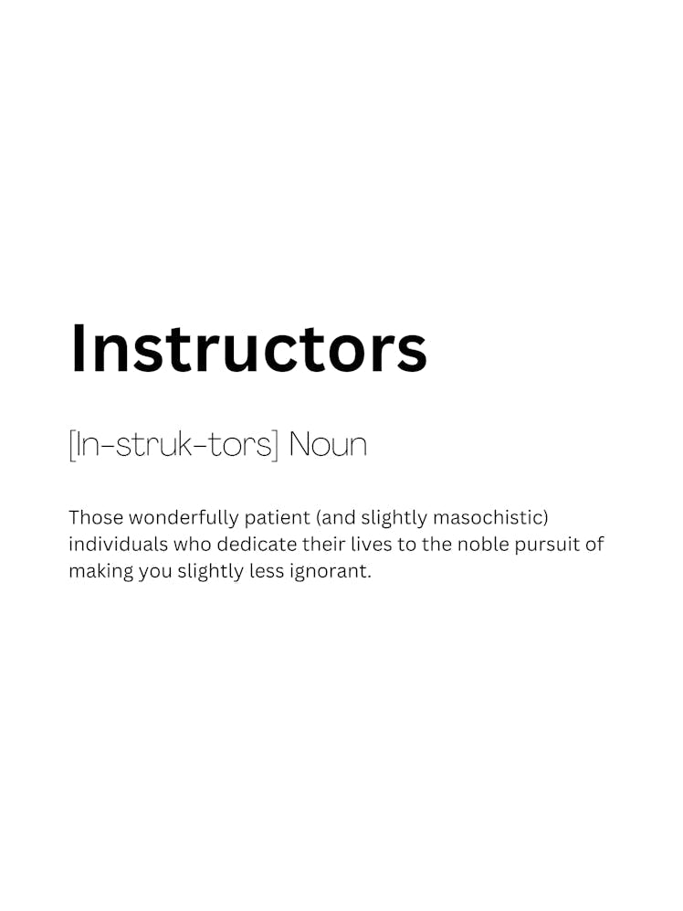 Instructors Definition Meaning