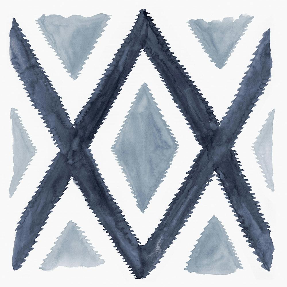 Del Rio Watercolor Print In Blue