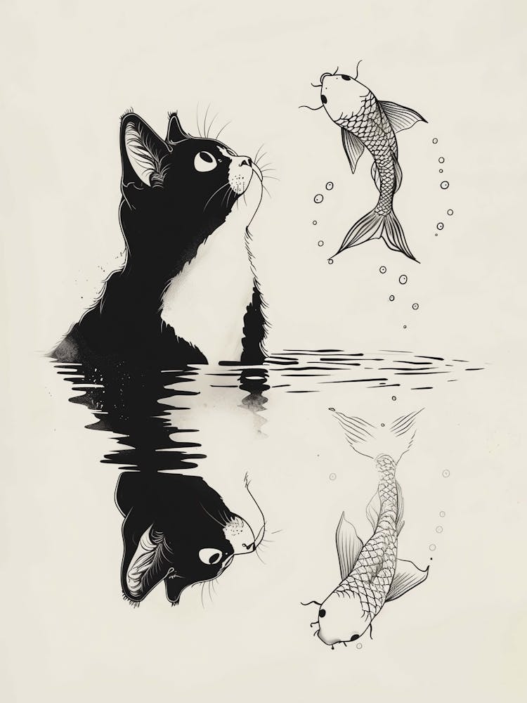 Cat And Fish