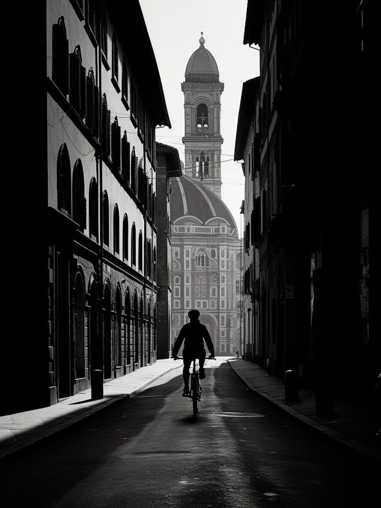 Florence, Italy, Black And White Analogue Photograph 3