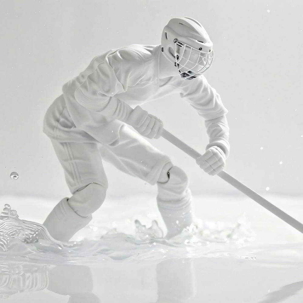Hockey Player In Water