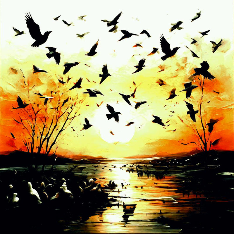 Birds At Sunset