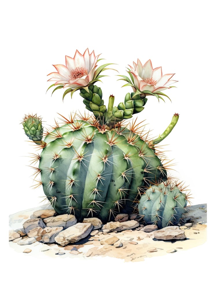 Carnegiea Gigantea Subulata Cactus Watercolour Drawing 3