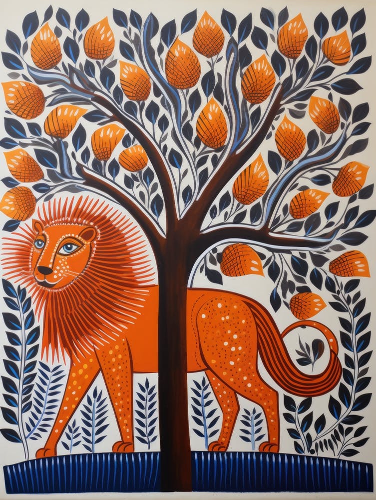 Lion In The Tree