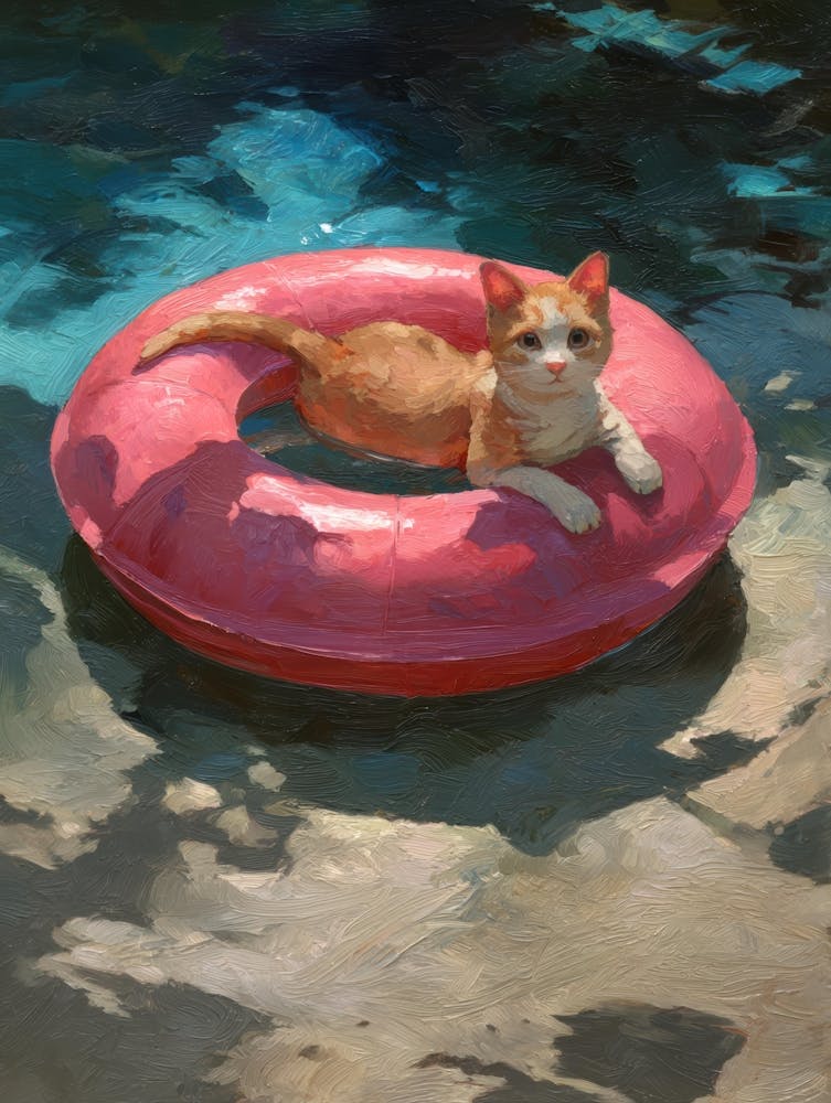 Cat On Float