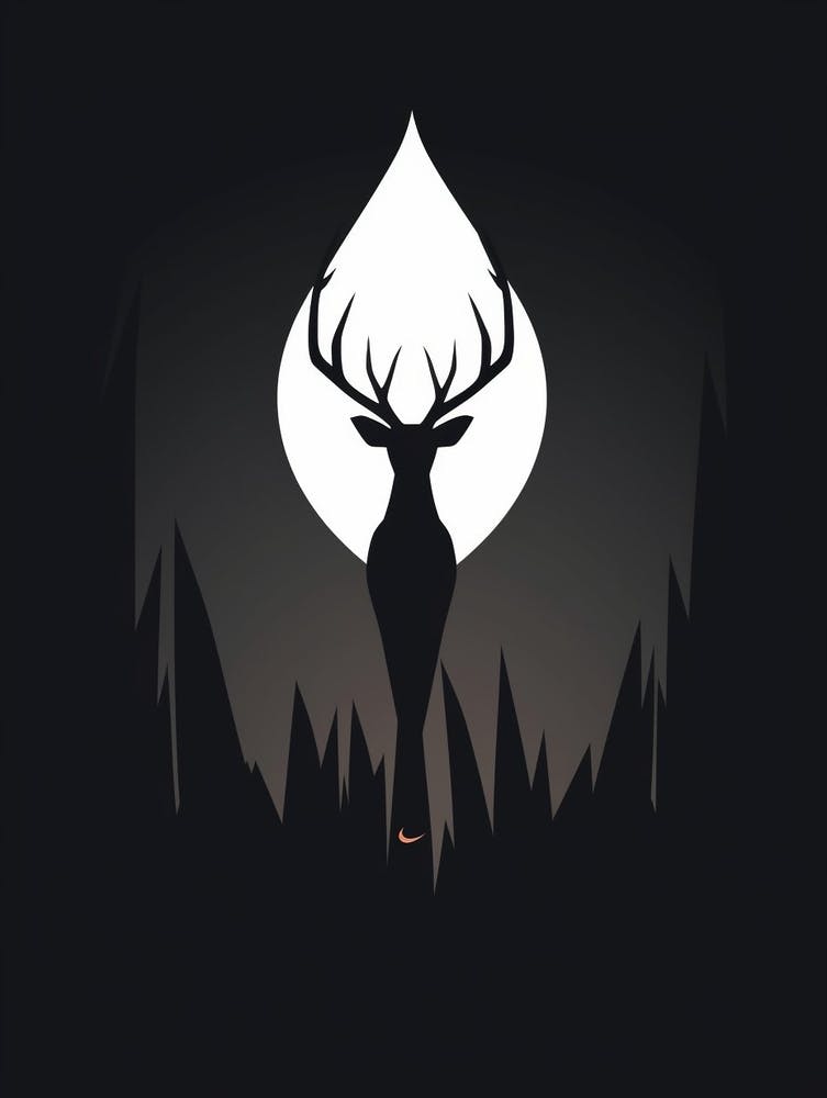 Deer Minimalist Abstract 1