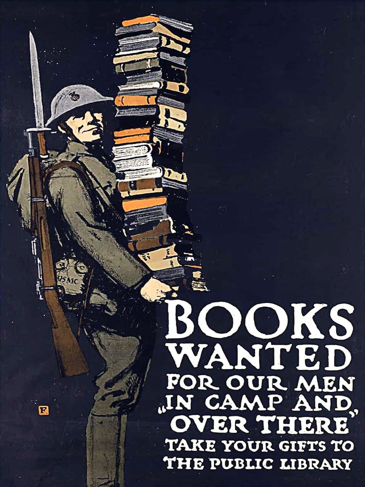 Books Wanted, Vintage Ww2 Propaganda Poster