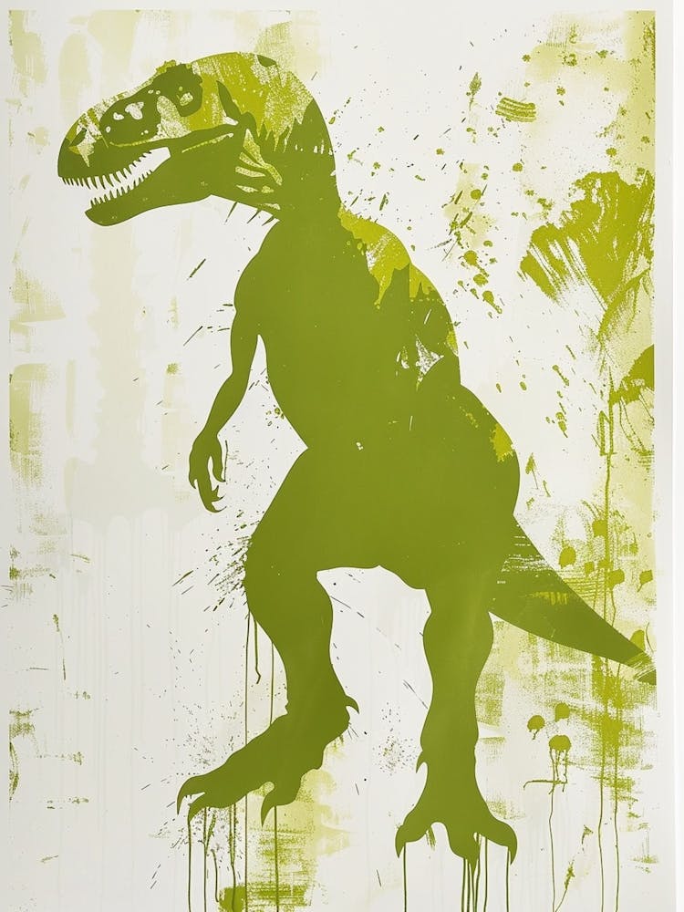 Khaki Green T Rex Silhouette 4