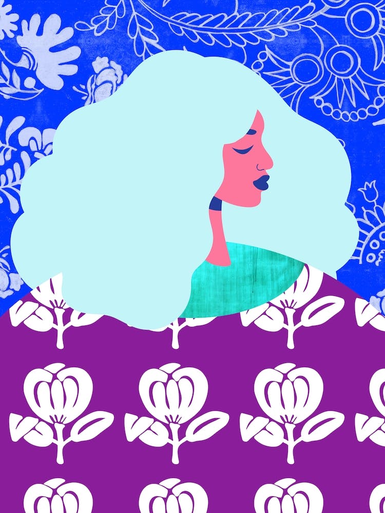Blue Wallpaper Girl