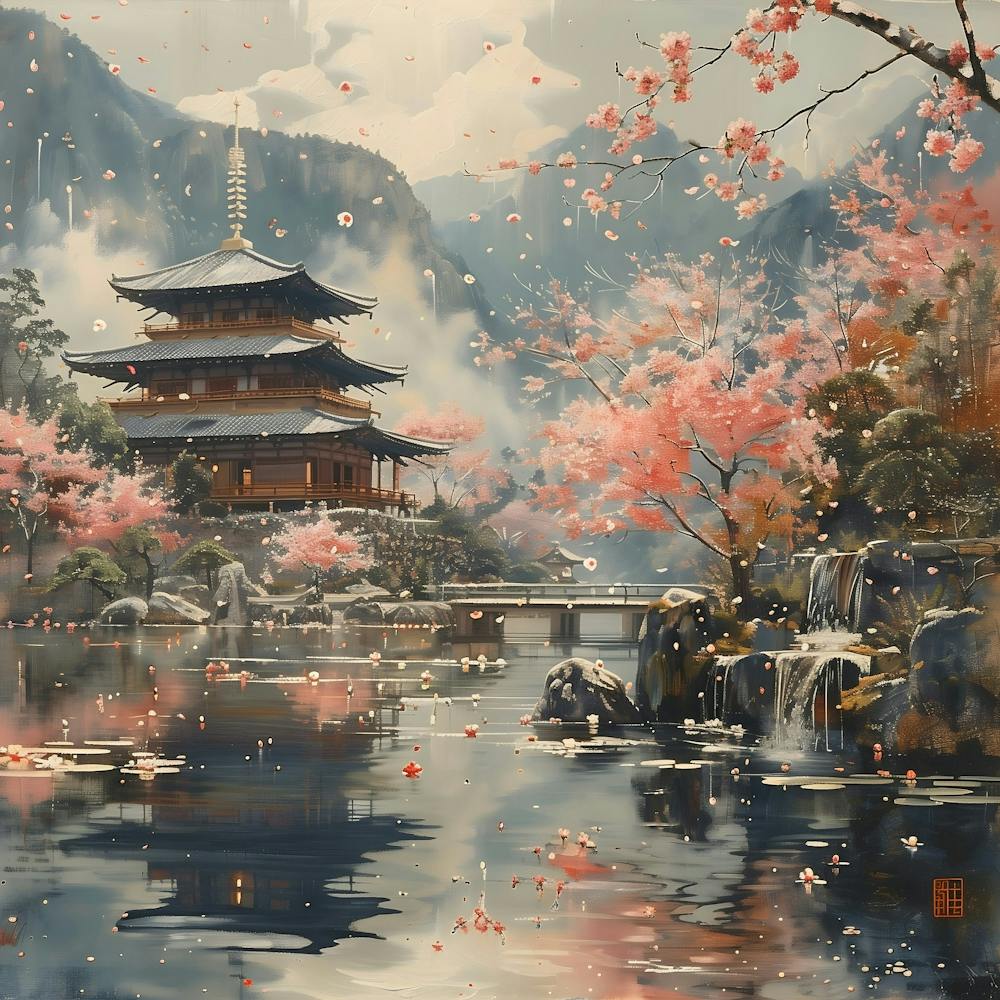 Sakura Blossoms, Impressionism and Realism
