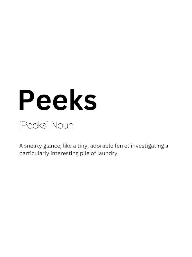 Peeks Definition Meaning