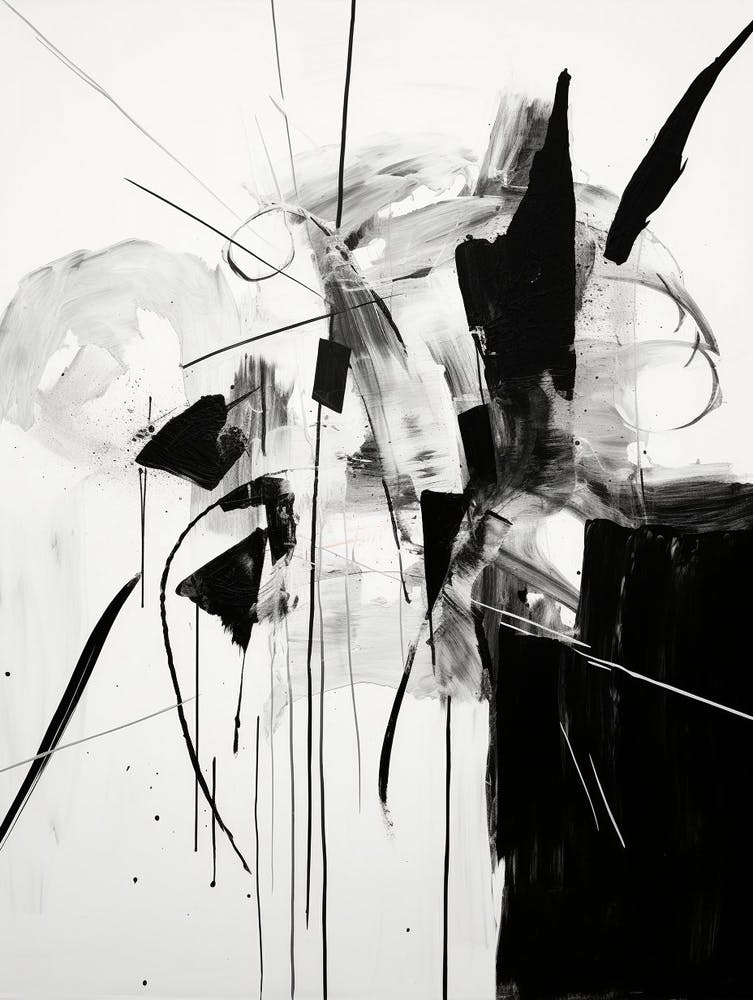Conflict Abstract Black And White 5