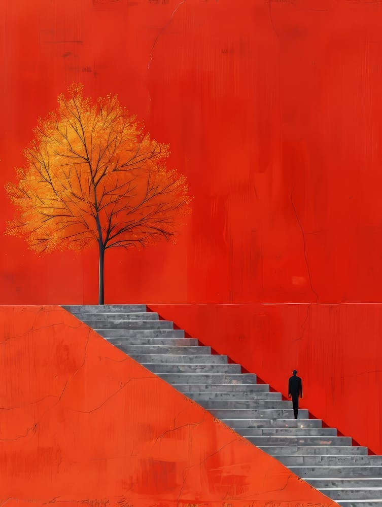 Tree On The Stairs