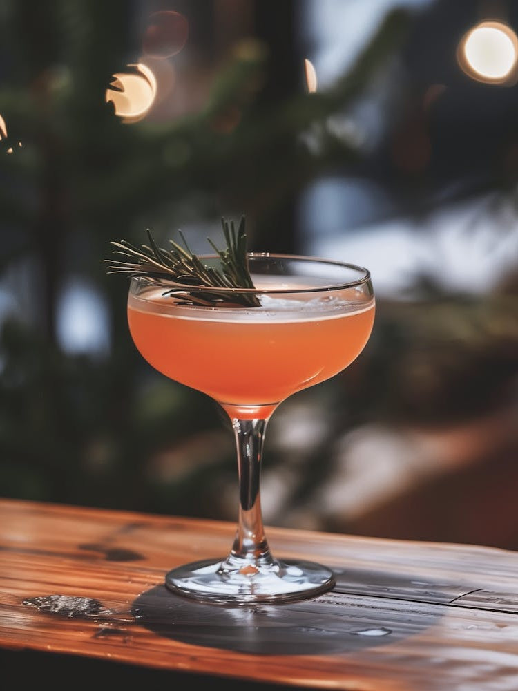 Cocktail With Rosemary Sprig