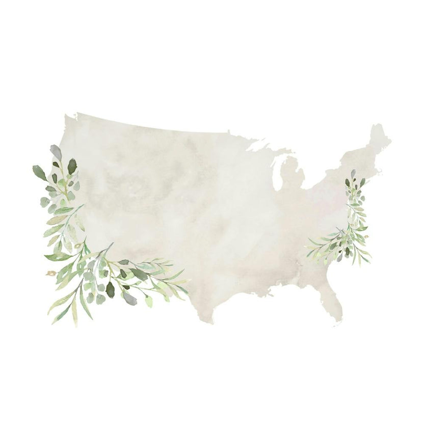 Watercolor Leaves United States Of America