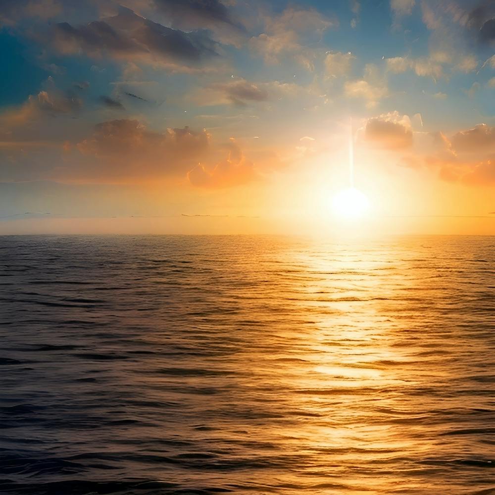 Sunset Over The Ocean