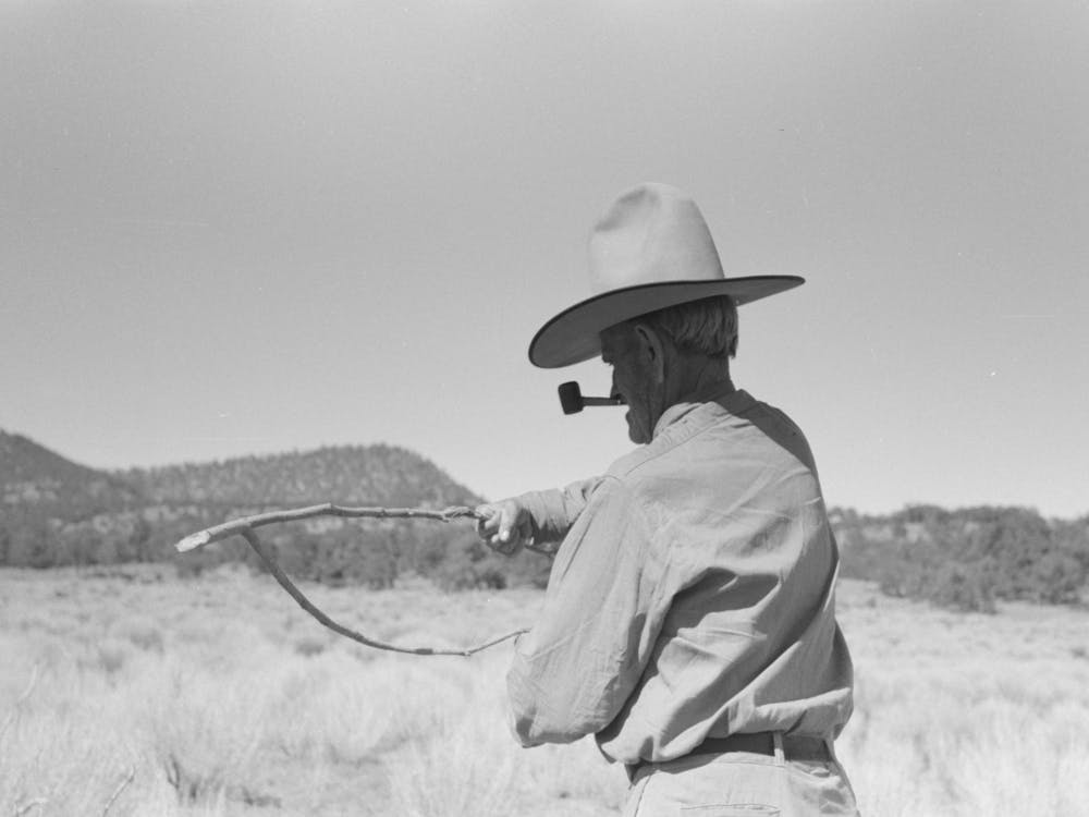 Forked Stick Pulls Towards Direction Of Water, Pie Town, New Mexico By Russell Lee