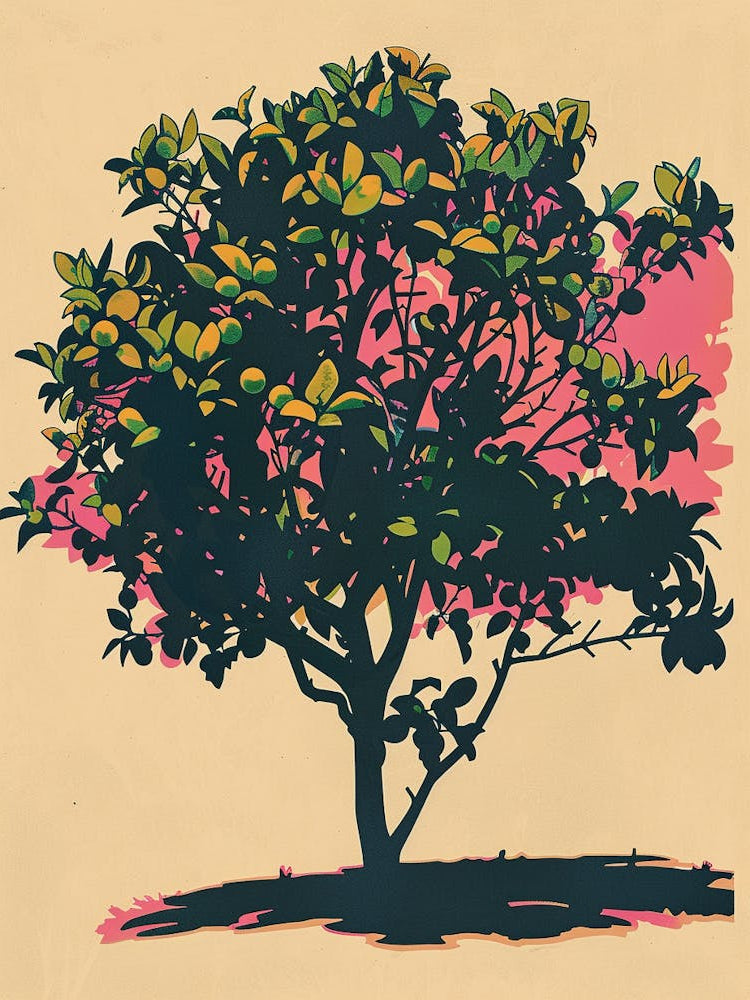 Lime Tree Colourful Illustration 3