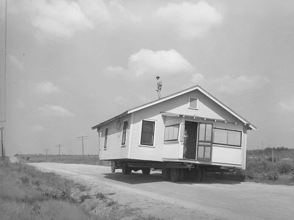 Moving A House,Seminole, Oklahoma By Russell Lee