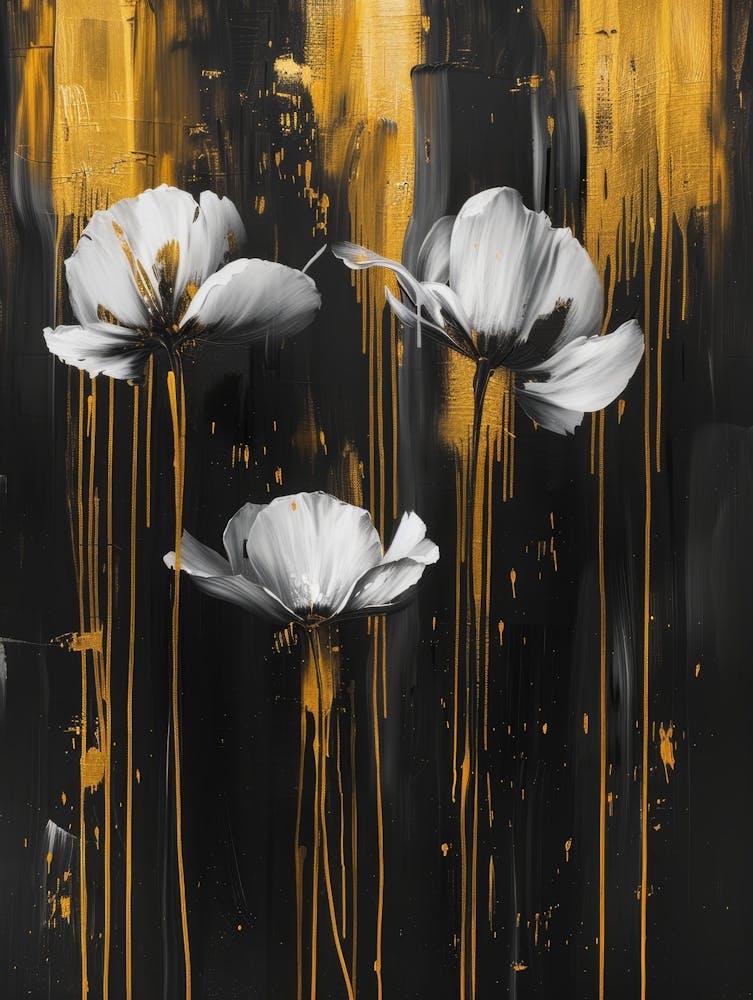Three White Poppies