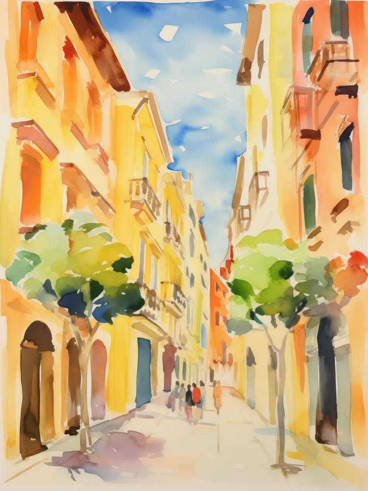 Rimini, Italy Watercolour Streets 2