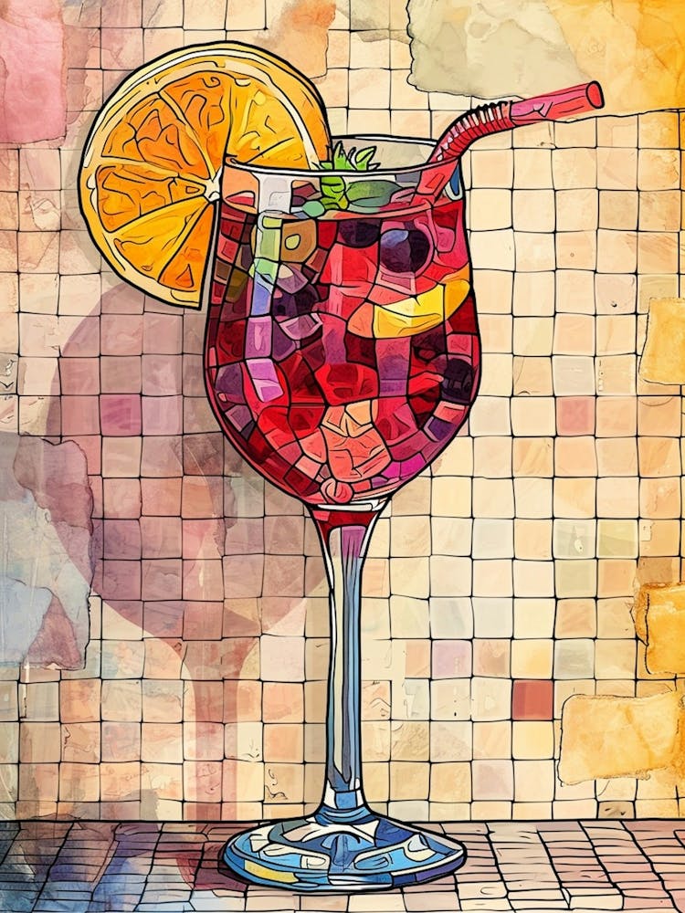Tiled Sangria Drink 4