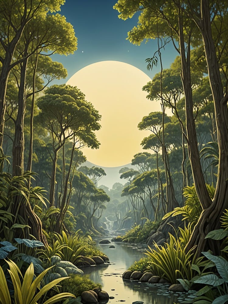 Large Jungle River Sun