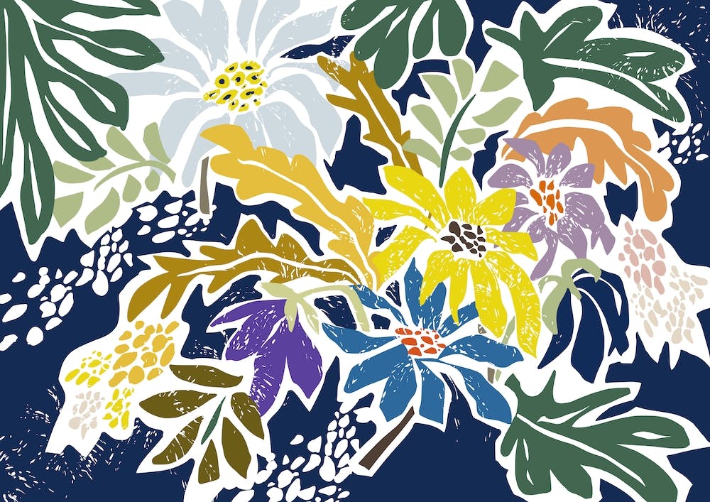 Cosmopolitan Flowers Cool Blue