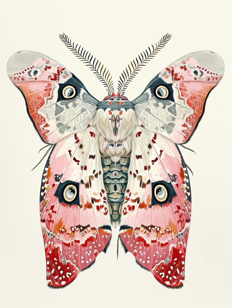 Colourful Insect Illustration Moth 49