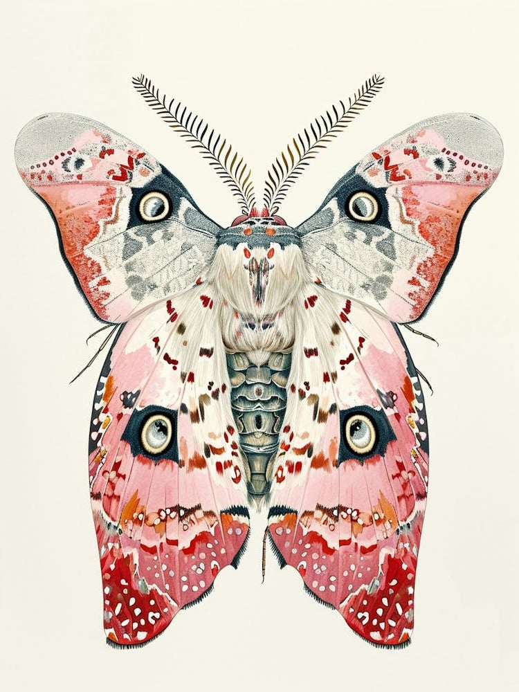 Colourful Insect Illustration Moth 49