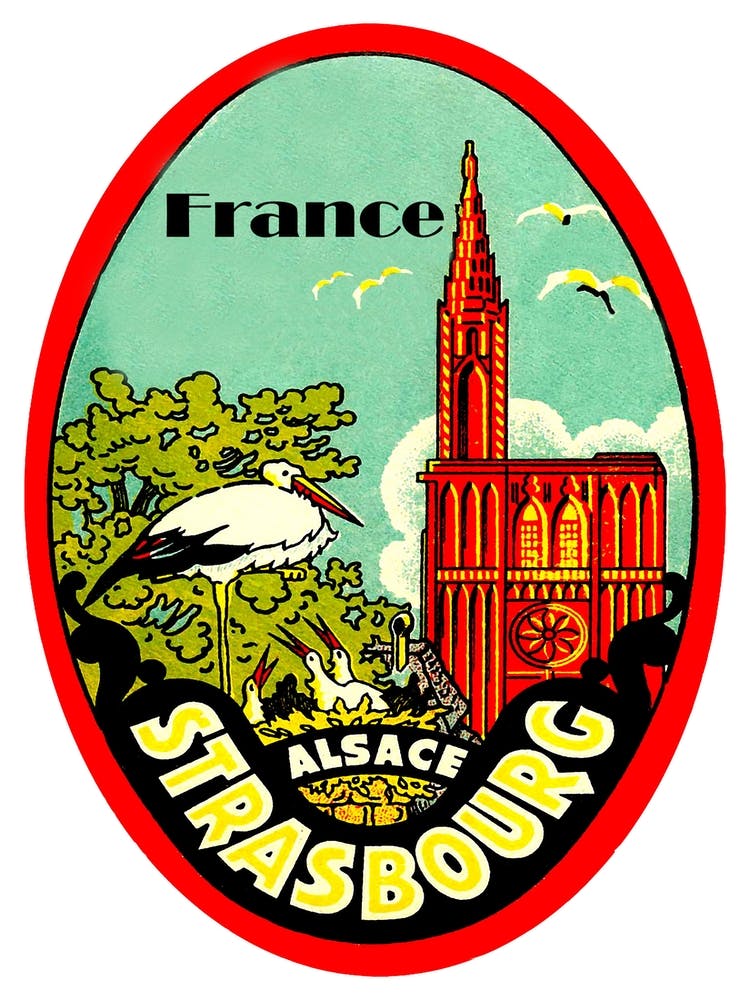 Stork In Strasbourg City, Alsace, France