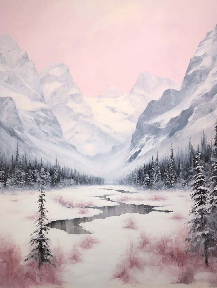 Dreamy Winter Painting Banff National Park Canada 2