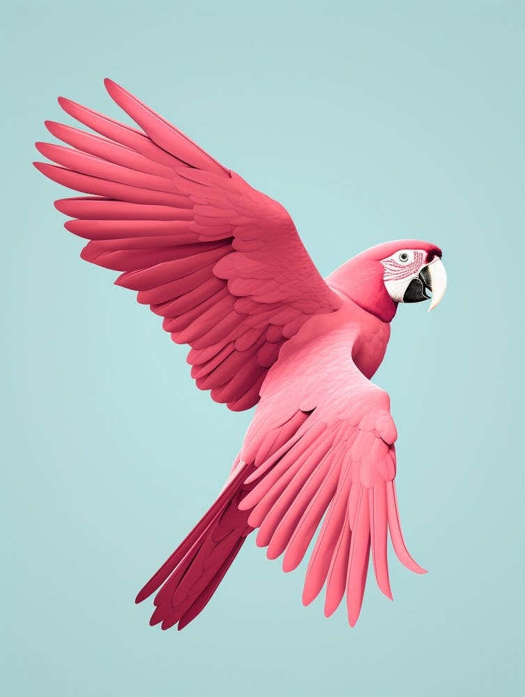 Minimalist Macaw 1 Illustration