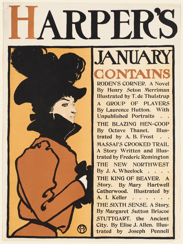 Harper's January, Edward Penfield 1