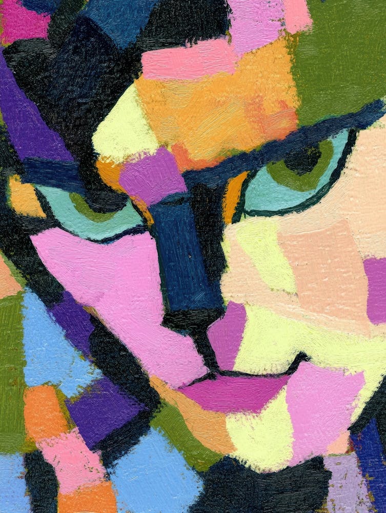 Abstract Cat Painting 4