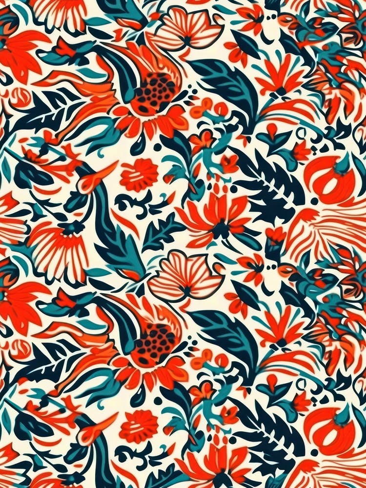 Petals Tango London Fabrics Floral Pattern 1