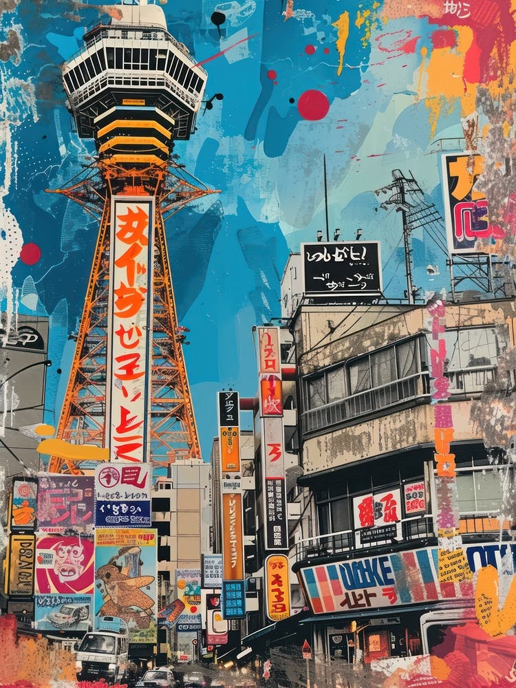Osaka   Retro Collage Style 4