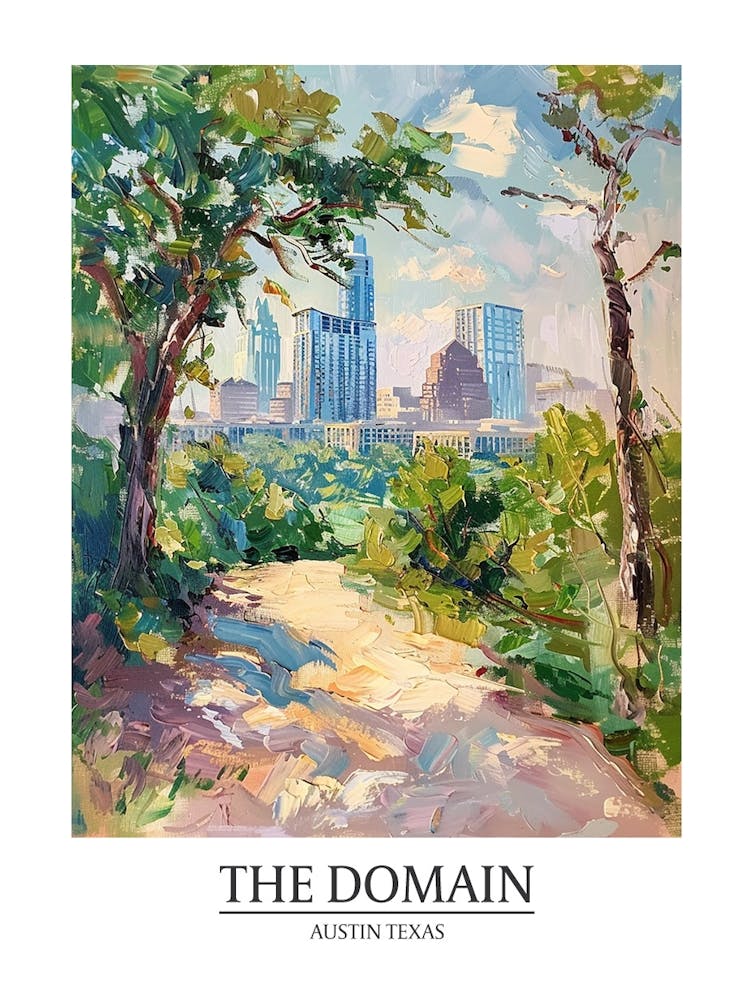 The Domain Austin Texas Oil Painting 2 Poster