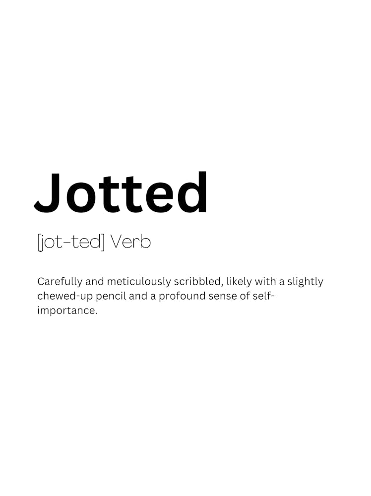 Jotted Definition Meaning