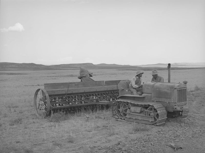 Members Of Fsa (Farm Security Administration) Cooperative Drill, Oneida County, Idaho By Russell Lee