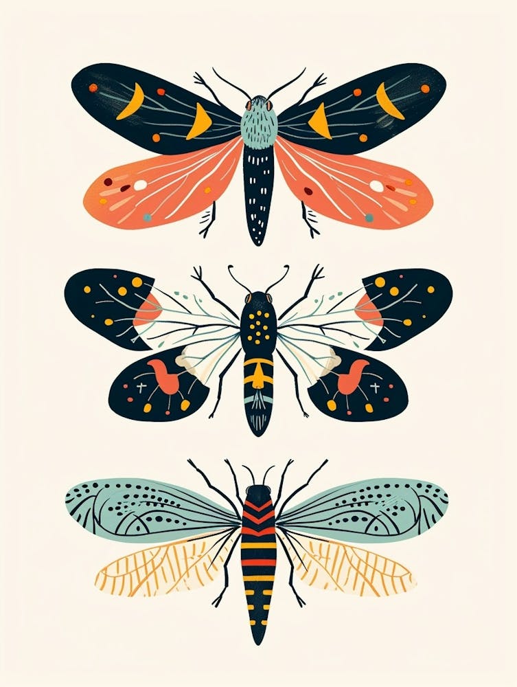 Colourful Insect Illustration Firefly 4
