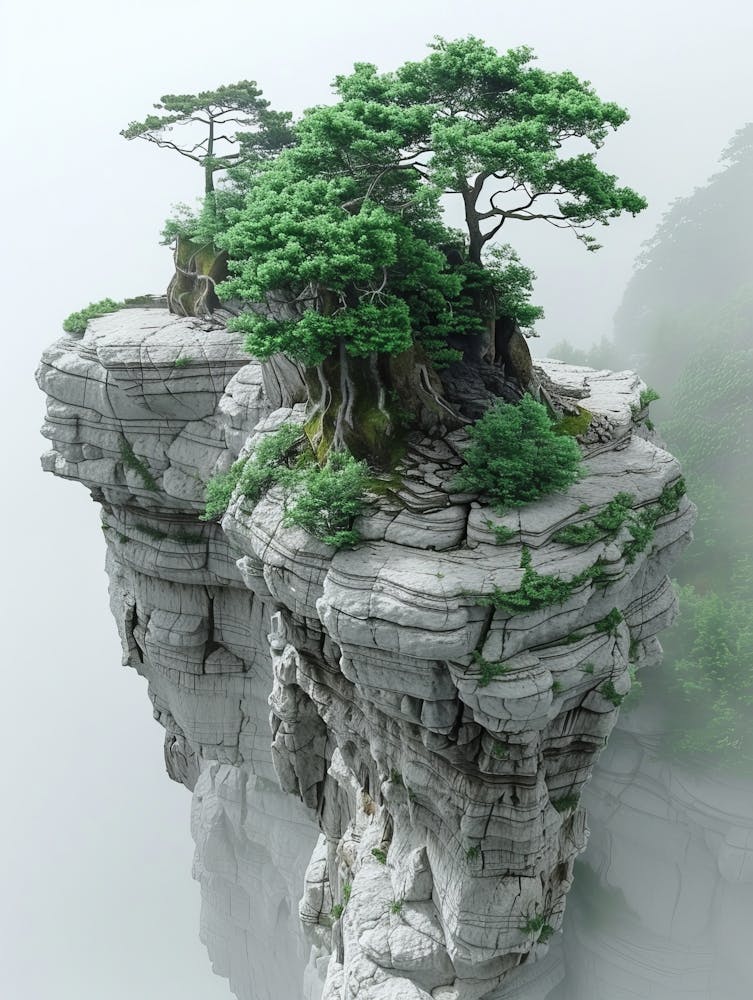 Tree On A Cliff