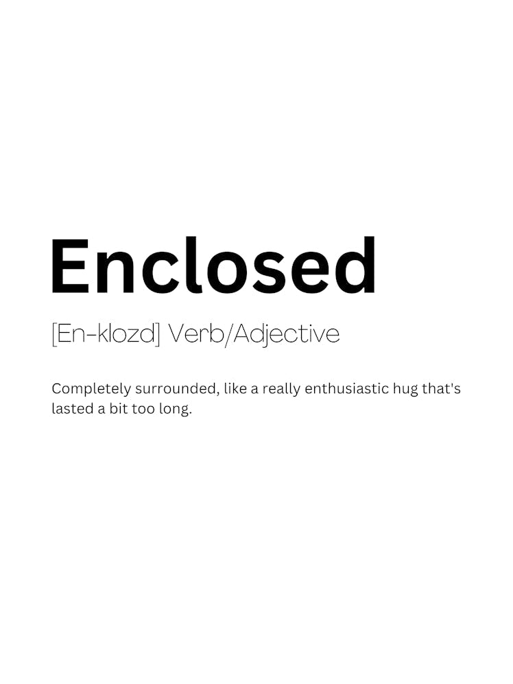 Enclosed Definition Meaning 1