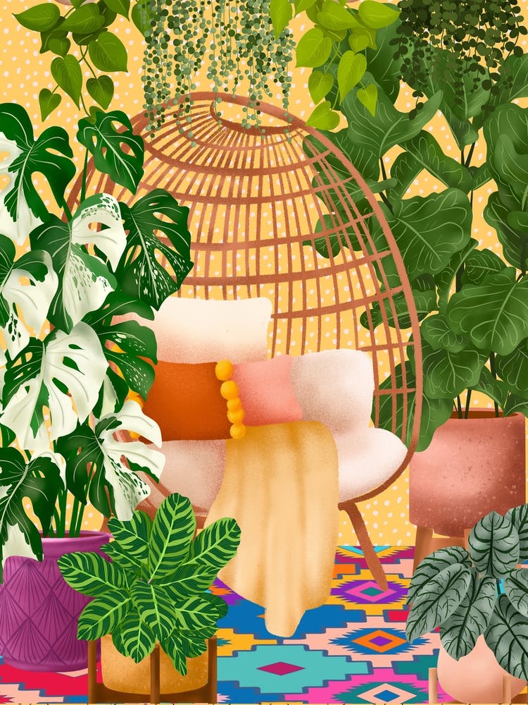 Boho Plant Room1